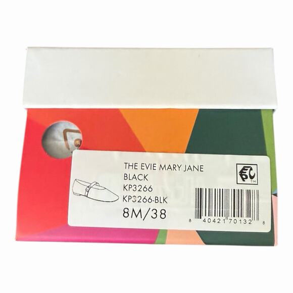 Katy Perry Evie Mary Jane Flats Black Patent Embossed Leaf Buckle Shoes 8 NIB - Picture 11 of 12